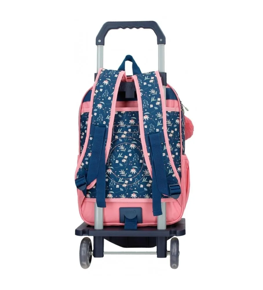 Mochila escolar Ciao Bella 38 cm con carro marino