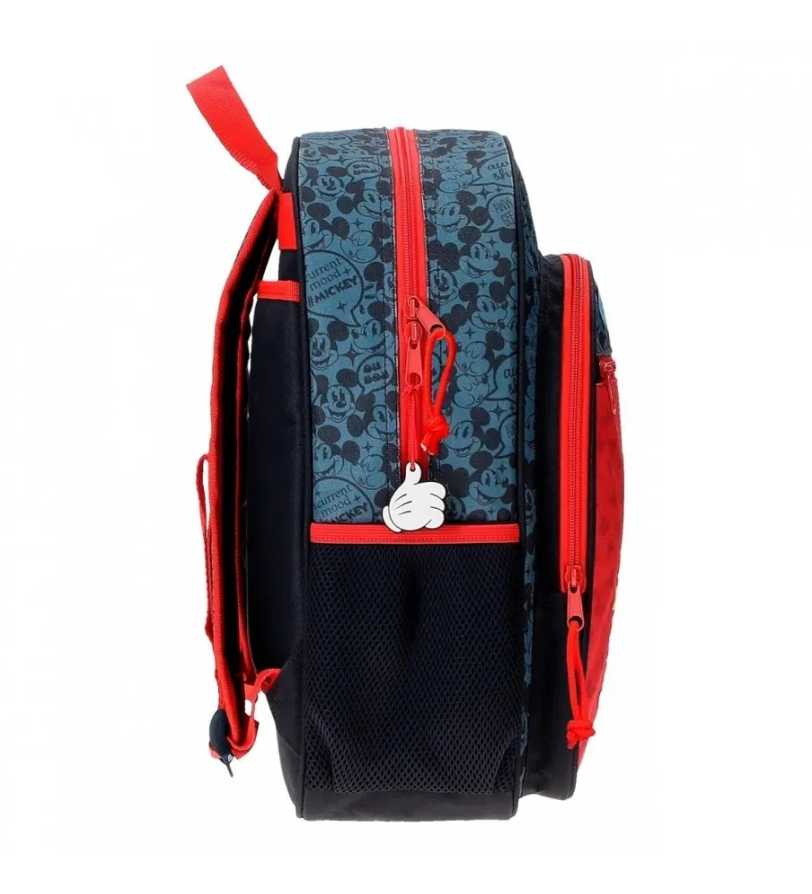 Mochila Escolar Mickey Get Moving 38cm Adaptable rojo, azul 30x38x12cm-