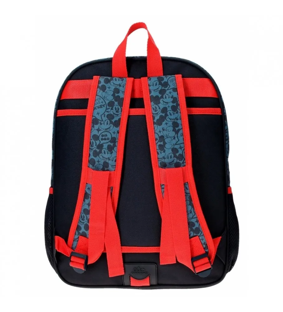 Mochila Escolar Mickey Get Moving 38cm Adaptable rojo, azul 30x38x12cm-