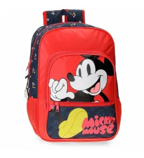 Mochila Escolar Mickey Mouse rojo