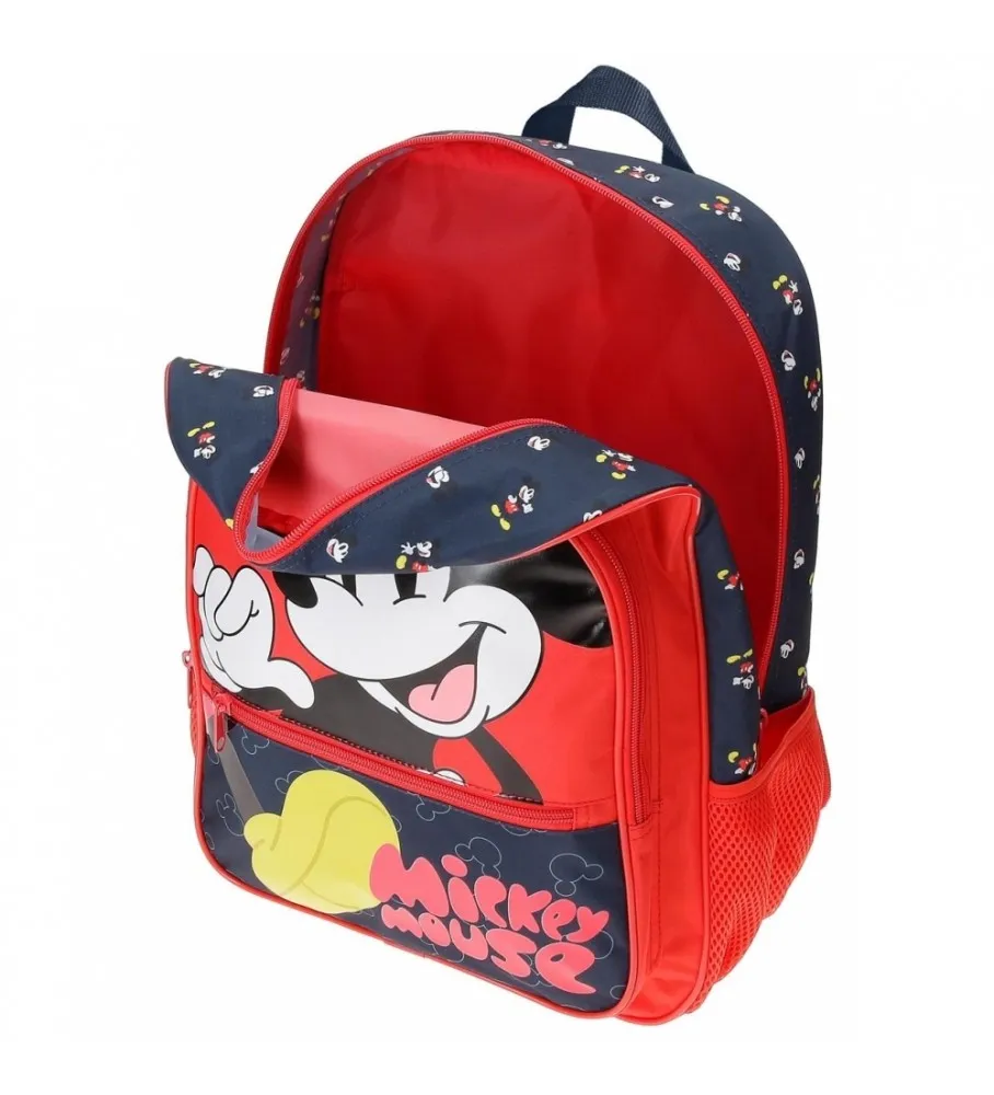 Mochila Escolar Mickey Mouse rojo