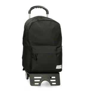 Mochila escolar Movom Always on the move 44 cm negro con carro negro