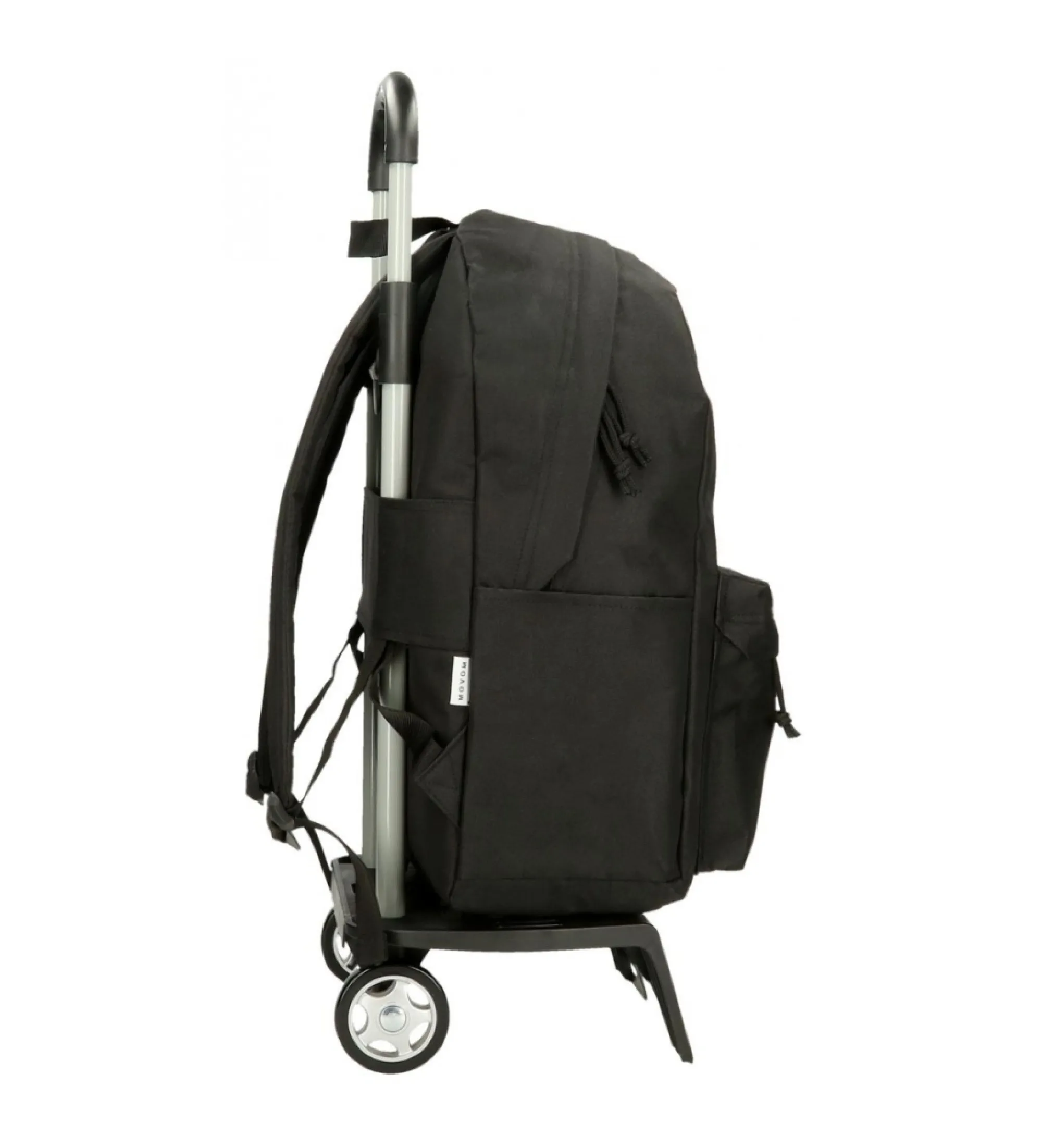 Mochila escolar Movom Always on the move 44 cm negro con carro negro