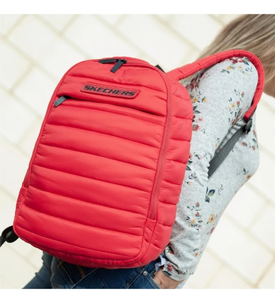 Mochila escolar S983 rojo -28x40x15 cm-