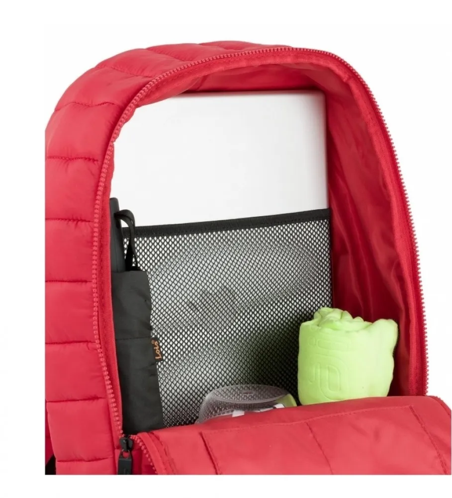 Mochila escolar S983 rojo -28x40x15 cm-