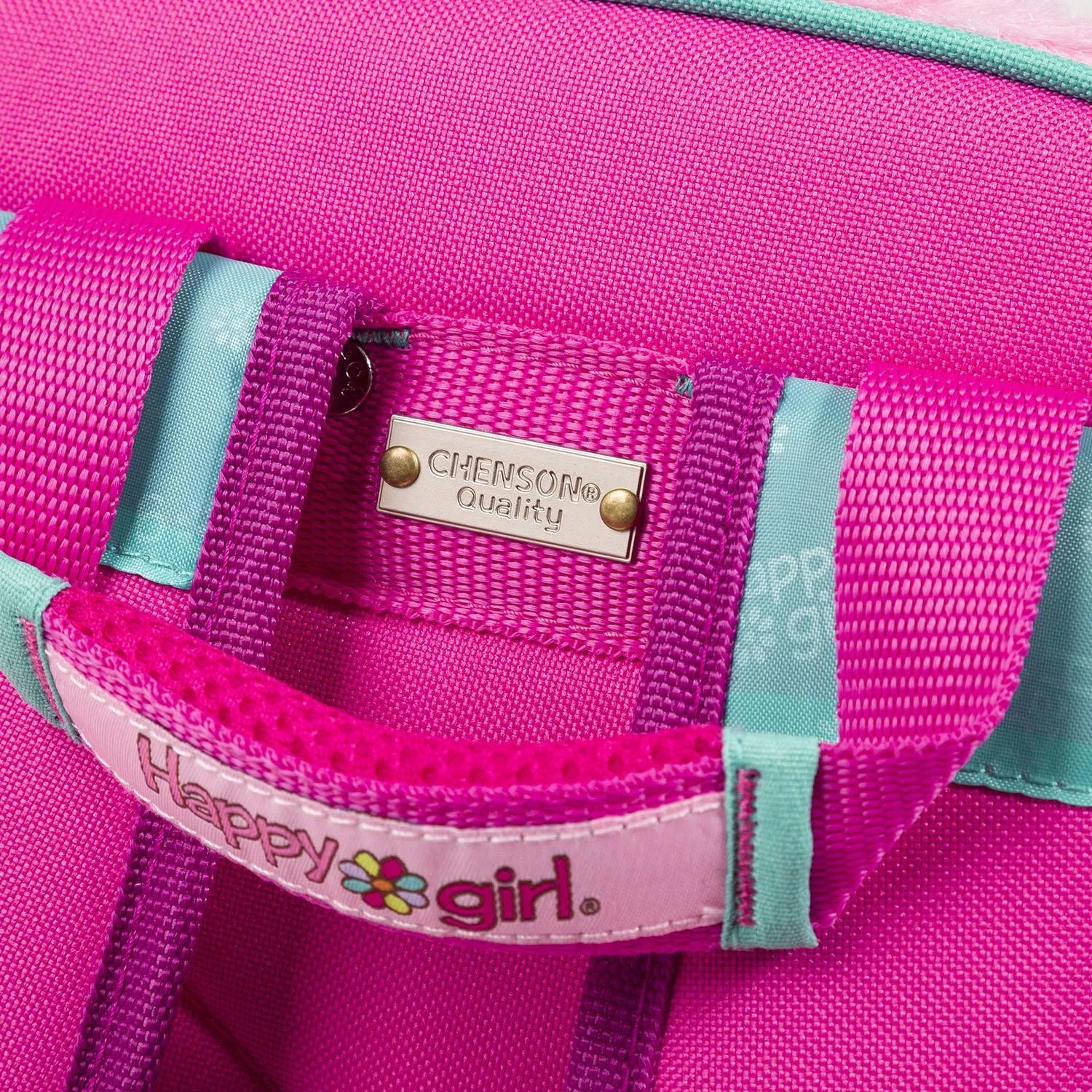 Mochila grande Rosa HAPPY GIRL Porta tablet.