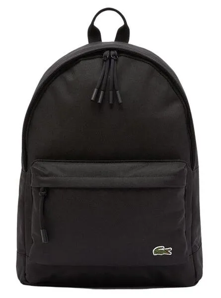 Mochila Lacoste Básica Lisa Negra Unisex