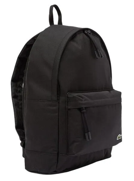 Mochila Lacoste Básica Lisa Negra Unisex