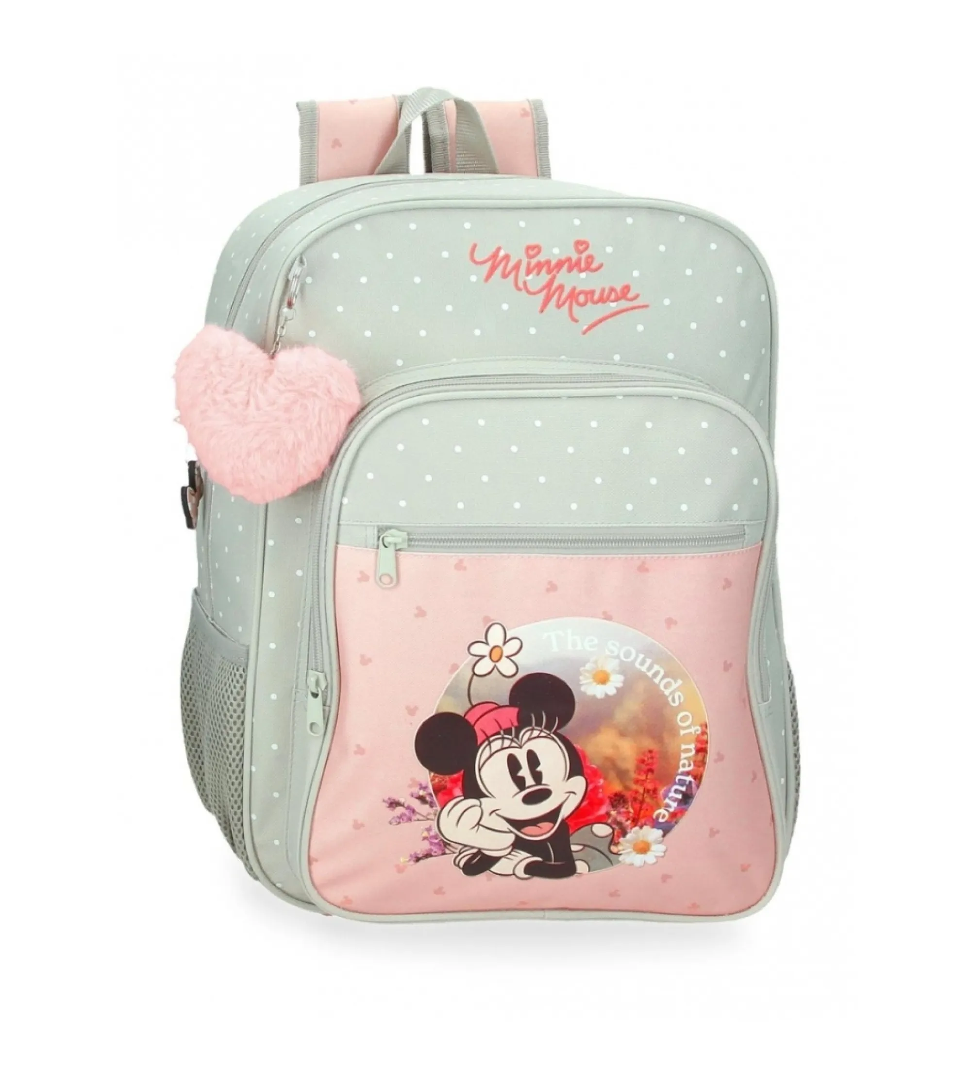 Mochila Minnie Wild nature adaptable a carro verde