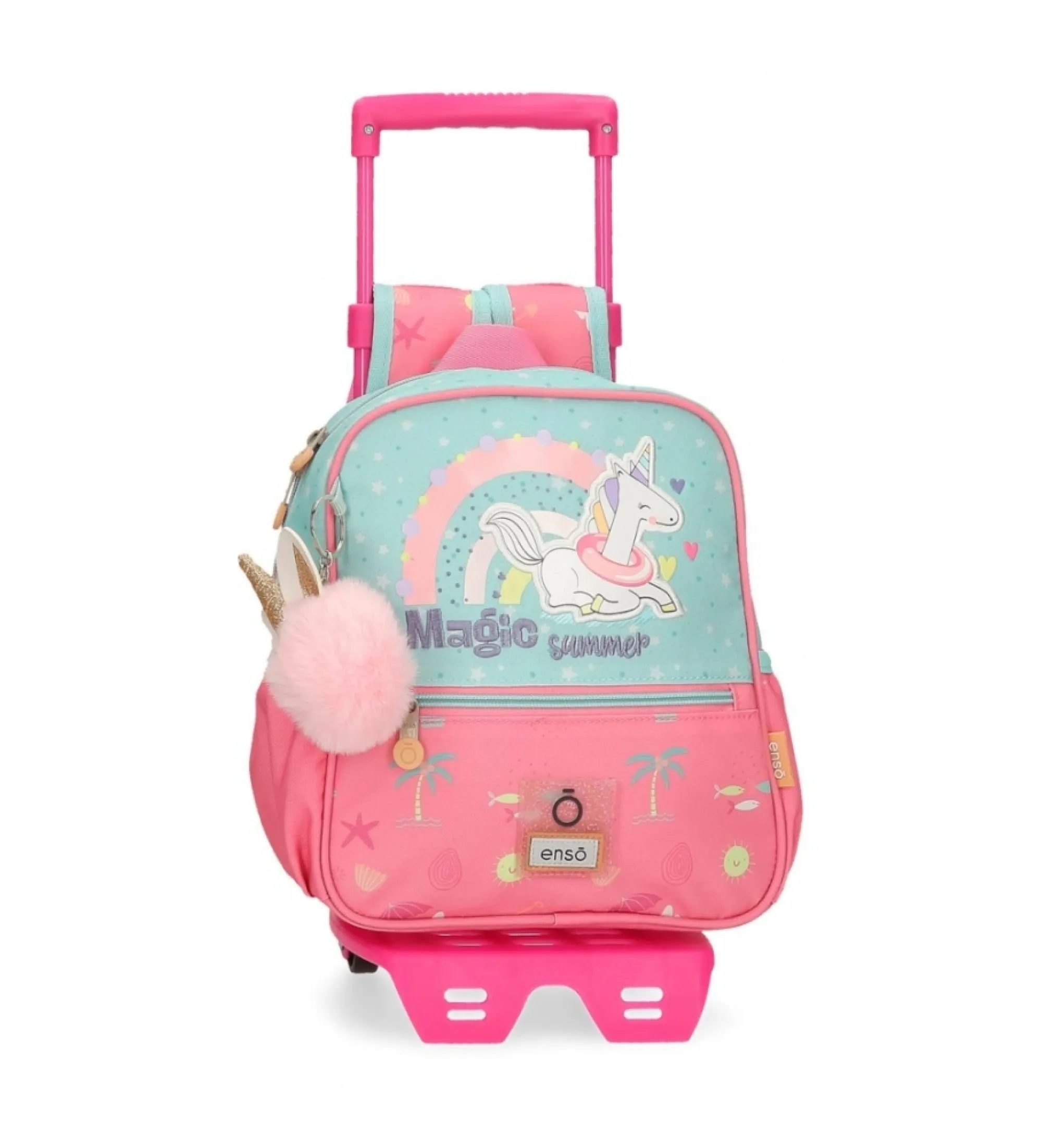 Mochila pequeña Enso Magic summer con carro multicolor