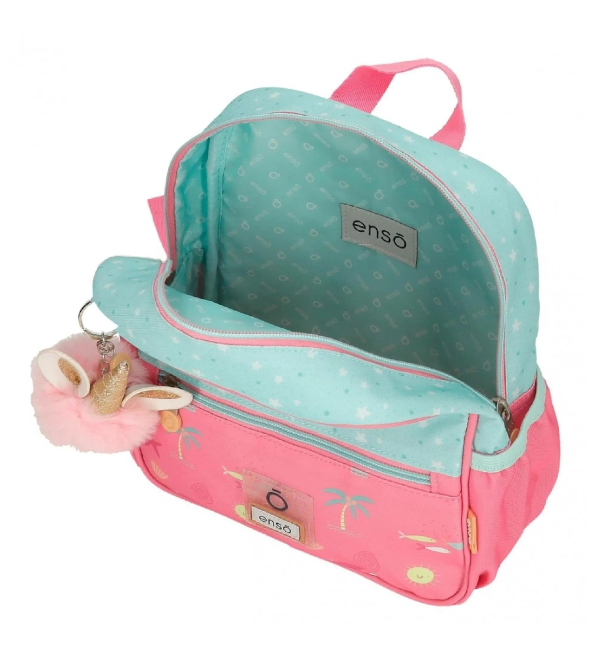 Mochila pequeña Enso Magic summer con carro multicolor