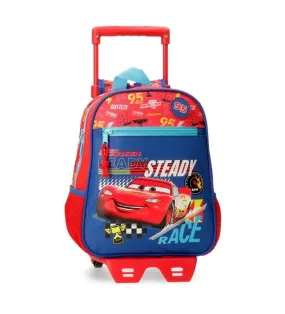 Mochila preescolar Cars Lets race con carro rojo