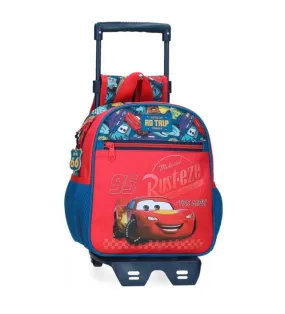 Mochila preescolar Cars RD Trip 25 cm con carro rojo