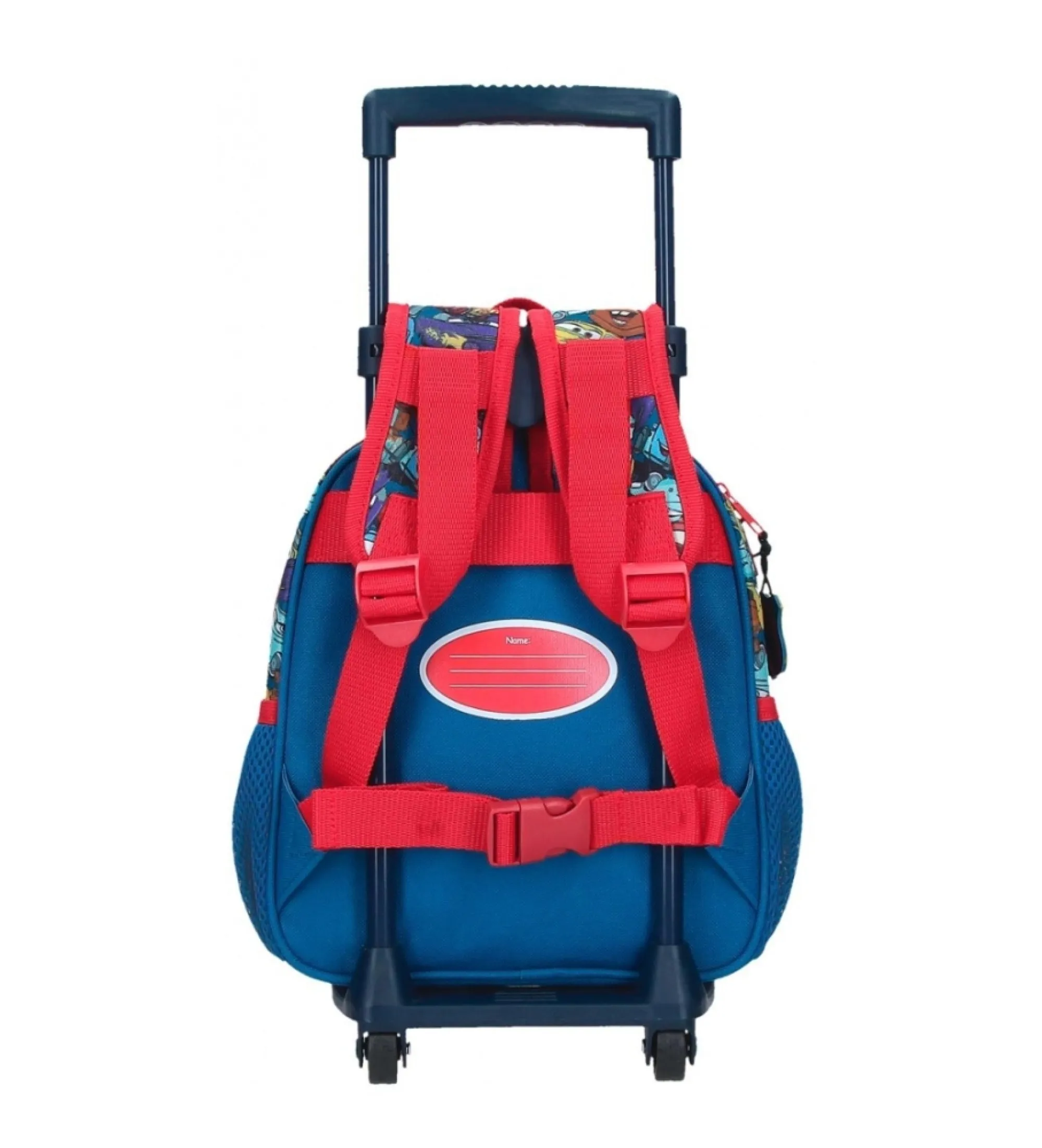 Mochila preescolar Cars RD Trip 25 cm con carro rojo