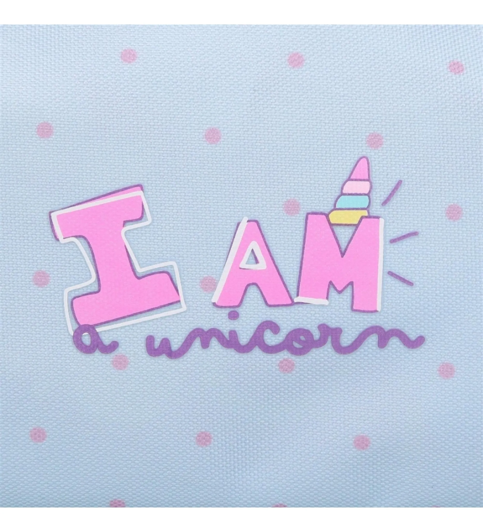 Mochila Roll Road I am a unicorn 38 cm con carro azul