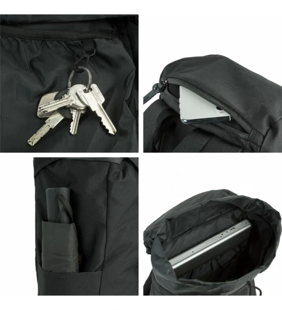 Mochila S1038 negro -26x46x14 cm-