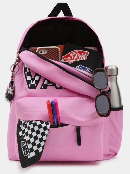 Mochila Vans Realm Flying Cuadros Fucsia