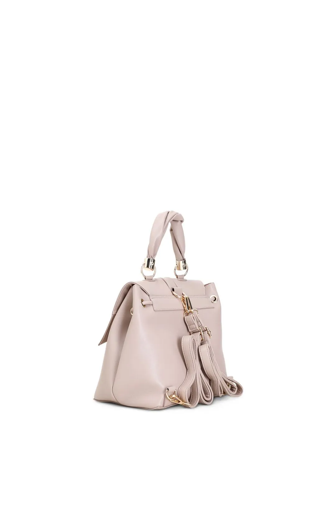 mochilas con pliegues suaves beige