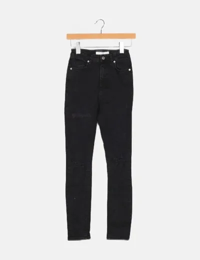 NA-KD Jeans skinny ripped negro