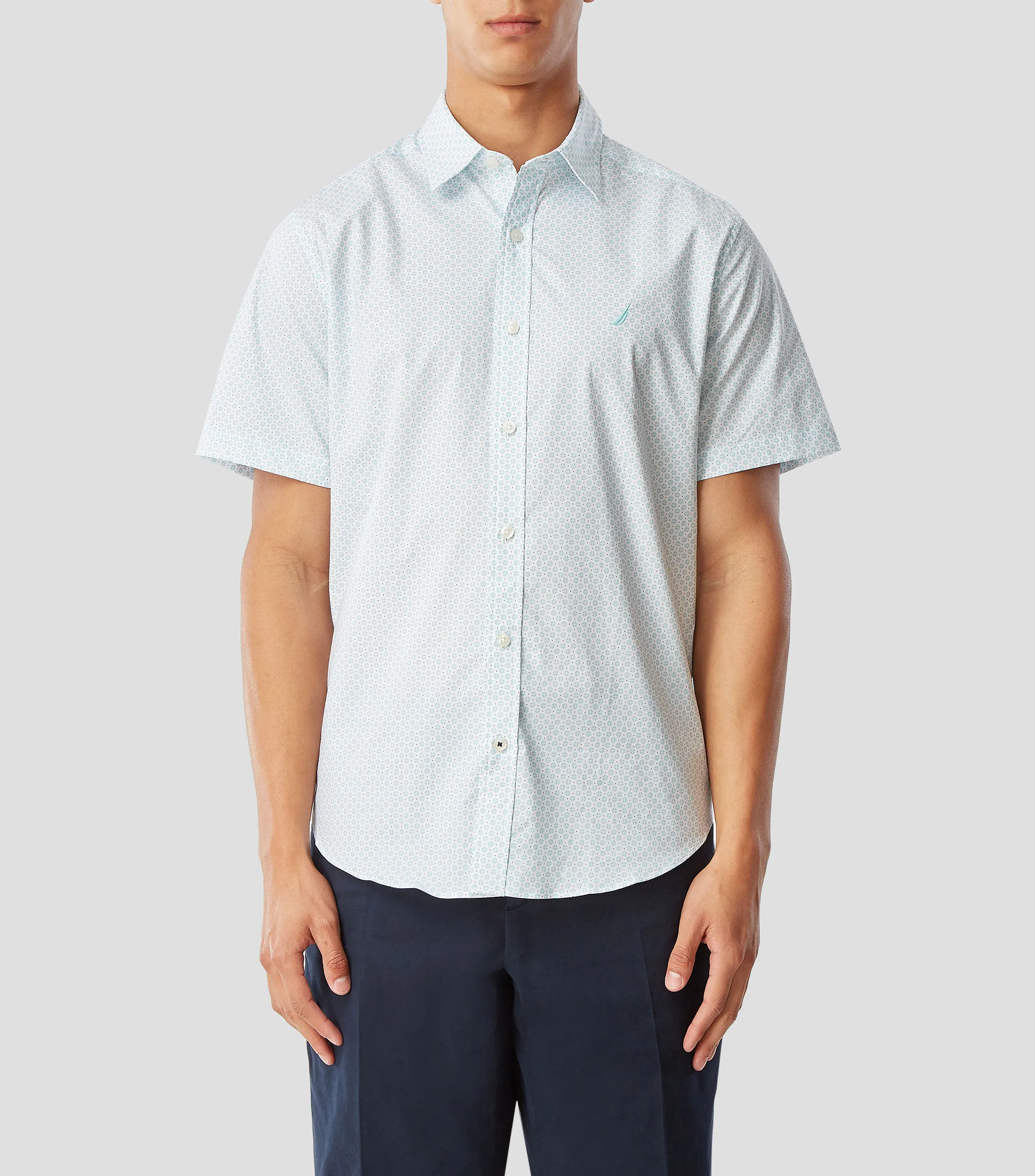 Nautica Camisa monogram manga corta Hombre