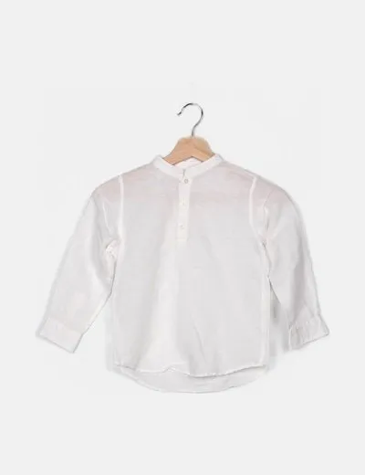 Neck & Neck Camisa blanca cuello mao