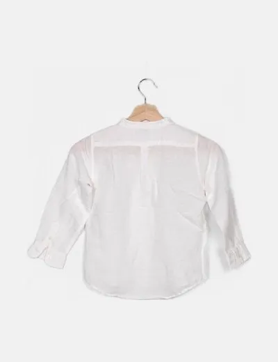 Neck & Neck Camisa blanca cuello mao