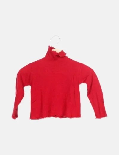 NoName Jersey rojo cuello alto