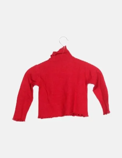 NoName Jersey rojo cuello alto