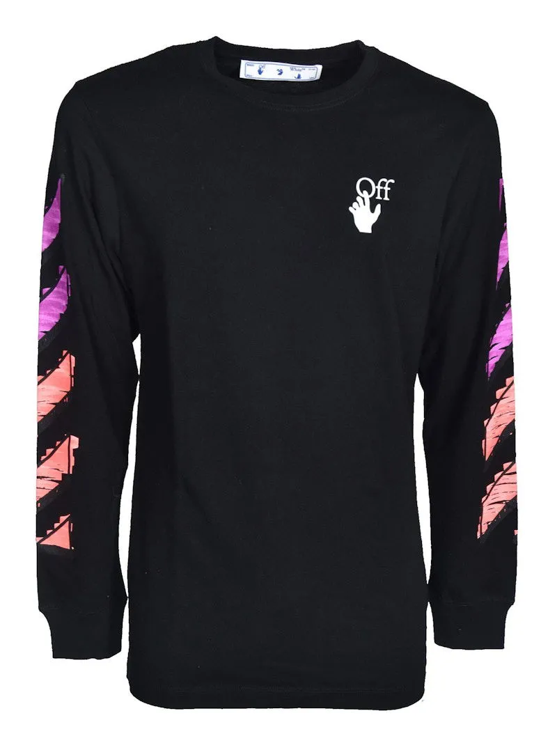 Off-White Striped Marker Long Sleeve T-Shirt