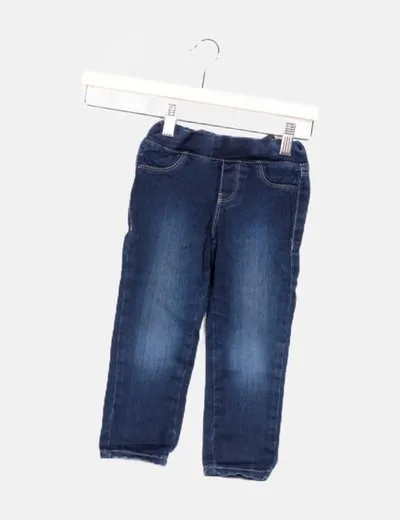 Okaidi Jeans denim azul oscuro efecto desgastado