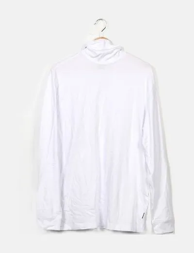 ONLY & SONS Camiseta blanca cuello vuelto