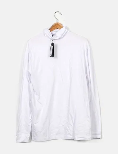 ONLY & SONS Camiseta blanca cuello vuelto