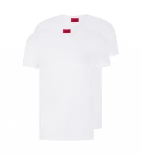 Pack 2 Camisetas Cuello Pico blanco