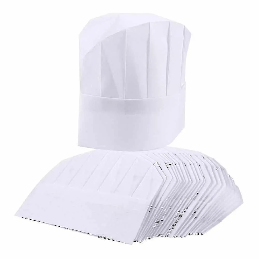 Pack de 20 Sombreros de Chef Desechables Blancos 23cmPracticidad