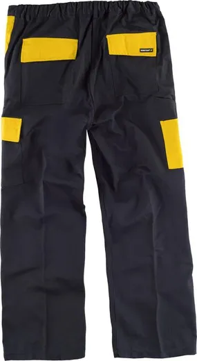 Pantalón linea 2 con elástico en cintura Negro Amarillo