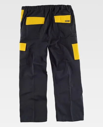 Pantalón linea 2 con elástico en cintura Negro Amarillo