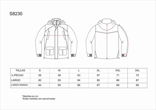 Parka combinada con capucha Verde Caza/Marron