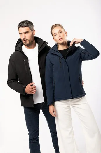 Parka Softshell acolchada con capucha hombre