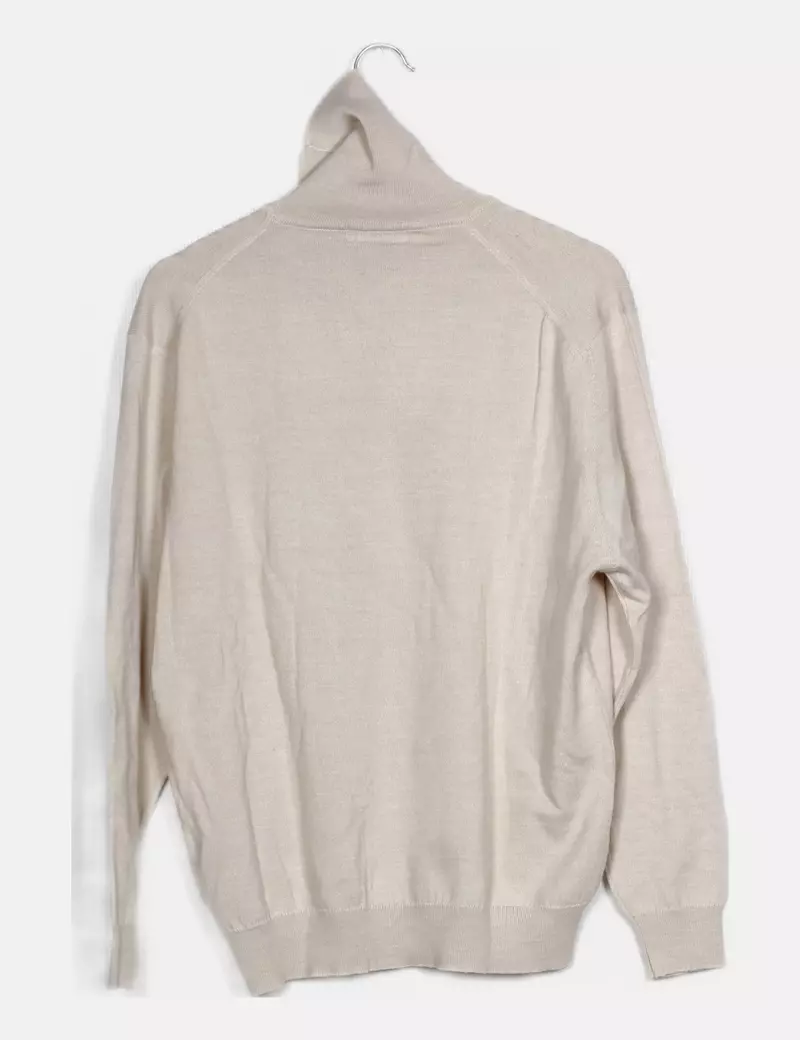 Pertegaz Jersey beige cuello vuelto