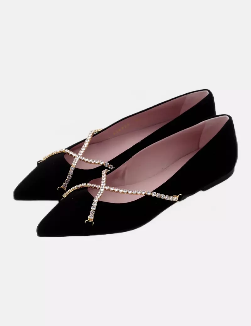 Pretty Ballerinas Zapato plano negro con stass