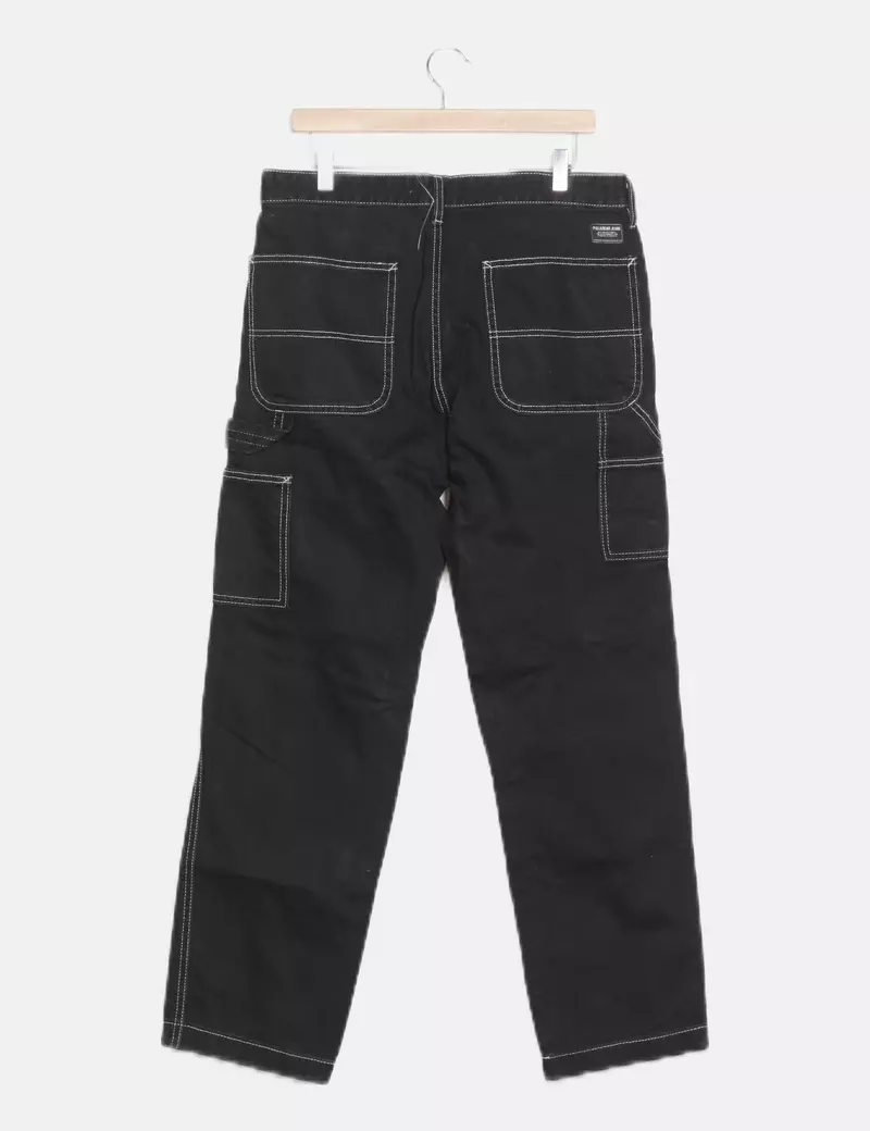 Pull&Bear Jeans denim cargo negro