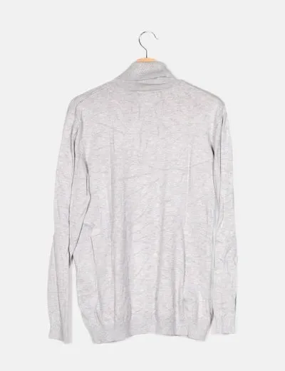 Pull&Bear Jersey gris cuello vuelto