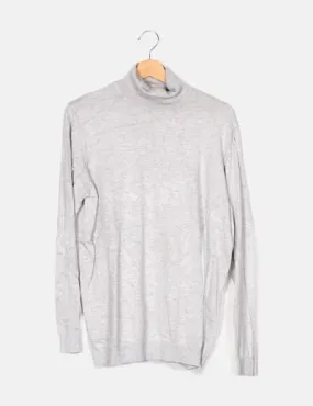 Pull&Bear Jersey gris cuello vuelto