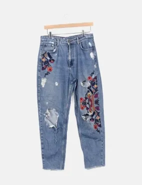 Pull&Bear Pantalón vaquero alto