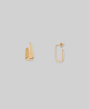 Rectangular hoop earrings woman