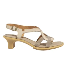 Sandalias de piel N5992 Multi Leather Igusa beige -altura tacón: 5cm-