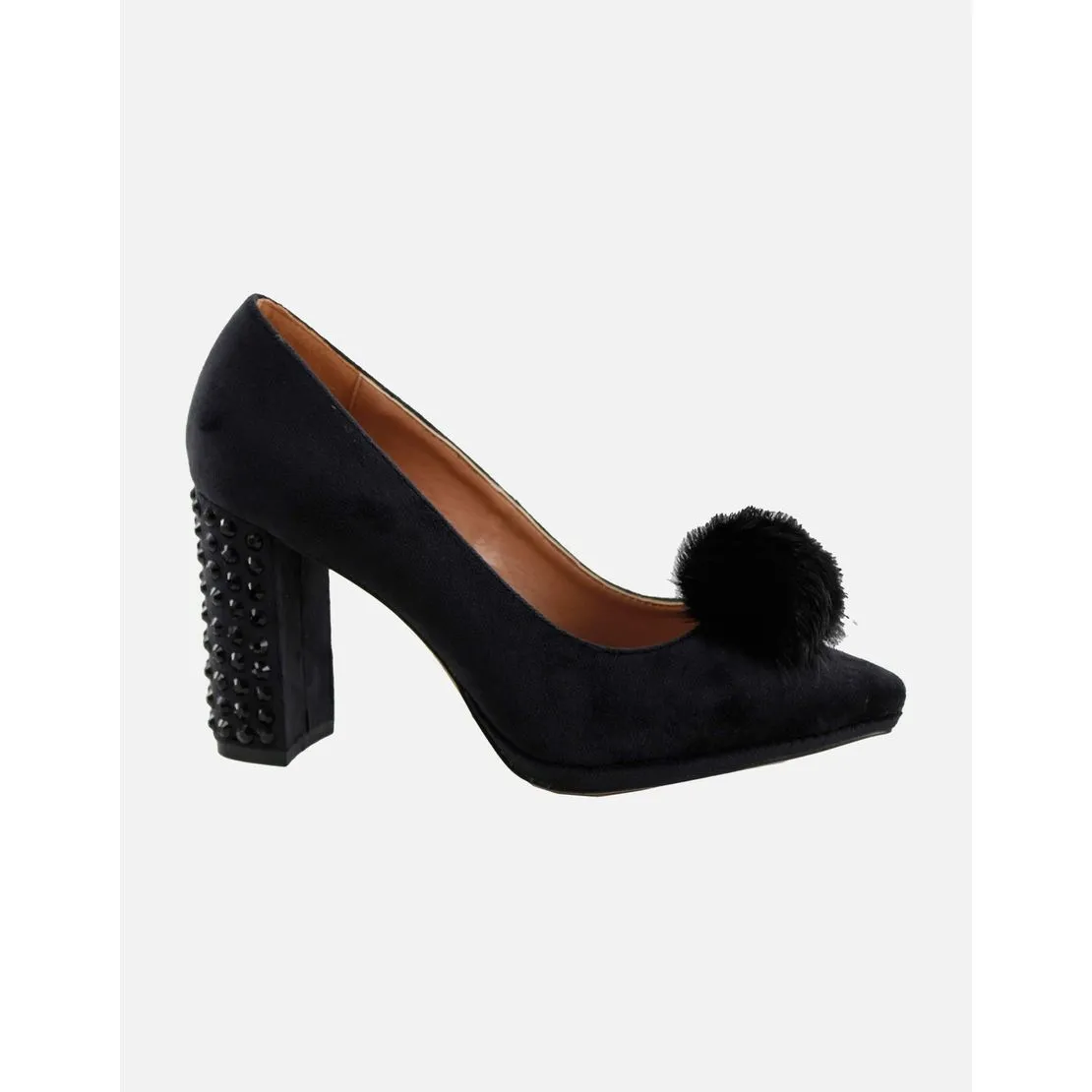 Sandalias De Textil Eferri Rabbit Tacón 9 Cm, Negro (tallas De 36 A 40)