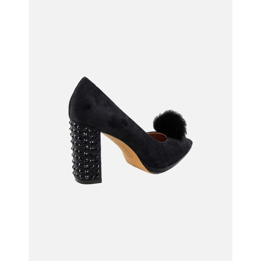 Sandalias De Textil Eferri Rabbit Tacón 9 Cm, Negro (tallas De 36 A 40)