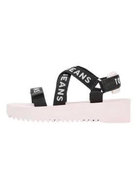 Sandalias Tommy Jeans Logo Rosa para Mujer