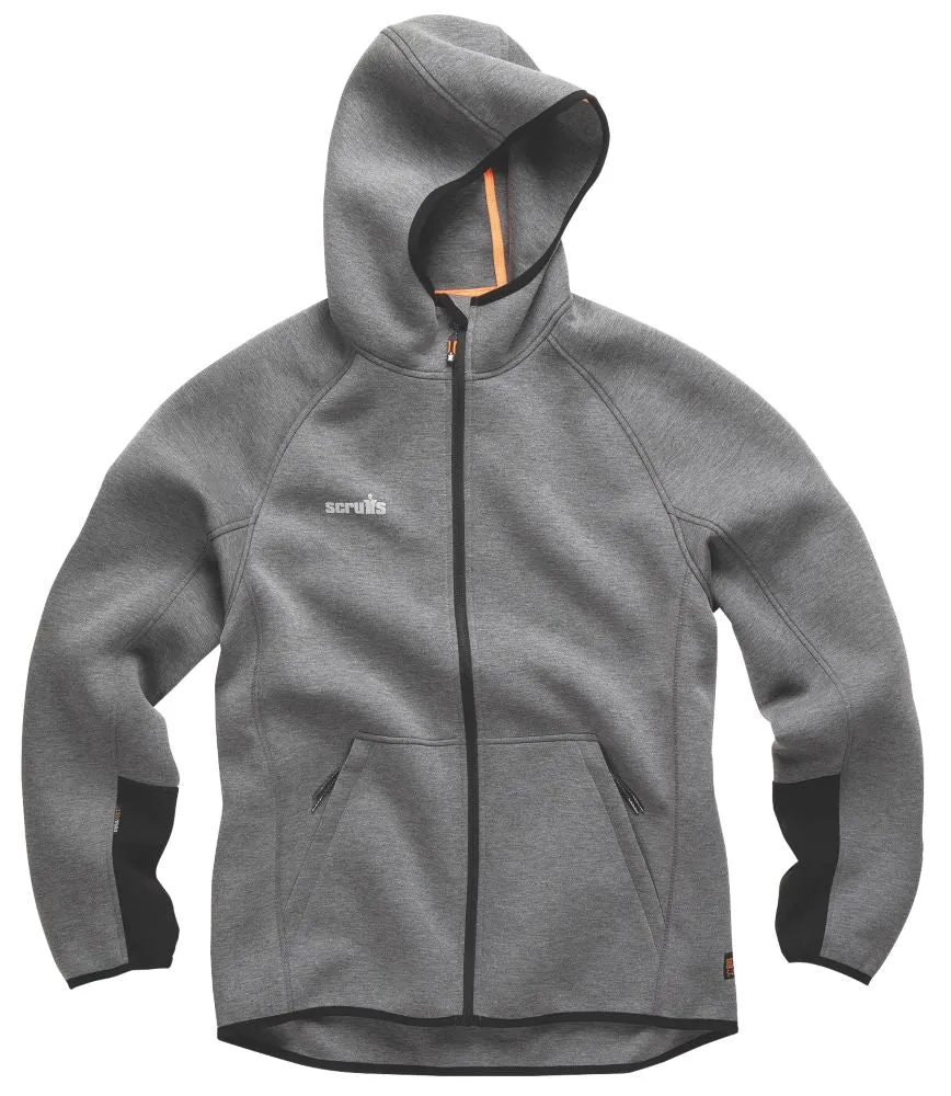 Scruffs Air-Layer, sudadera de trabajo con capucha, gris, talla M (pecho 42